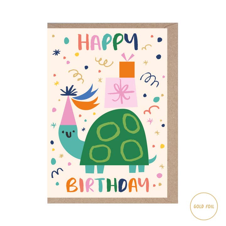 Rumble Cards - Wholesale Birthday Card - Turtle Happy Birthday Card - Animal - Kids - Children's card
