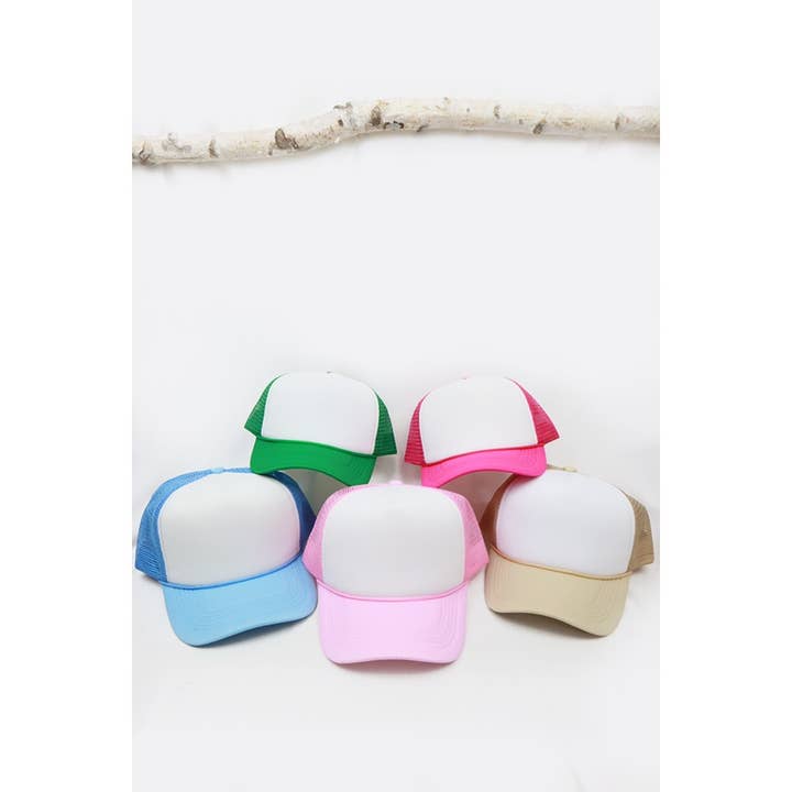 Love and Repeat - Wholesale Trucker Hat - Unisex - Classic Foam Solid Two Tone Trucker Hat