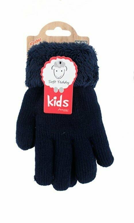 VewoTex - Wholesale Gloves - Kids - Children's Winter Gloves » Knitted Gloves » Finger Gloves with Warm Soft Teddy Filling » Lined Children's Gloves7