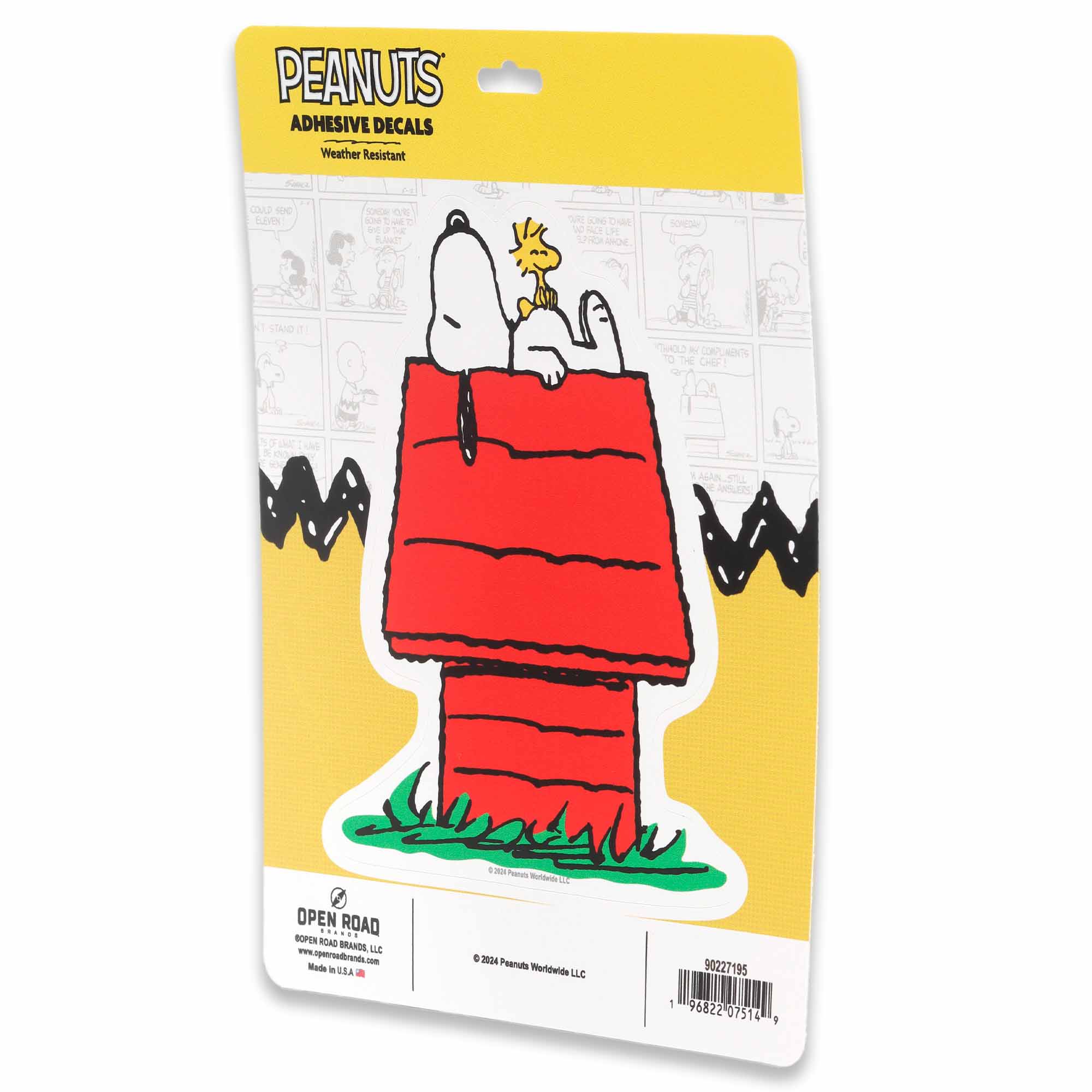 Open Road Brands, LLC - Wholesale Wall Decal/Stickers - Peanuts Snoopy & Woodstock On Dog House Adhesive Decal1