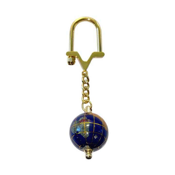 France Mineraux – wholesale Keychain – Unisex – Lapis Lazuli Keychain - Globe0
