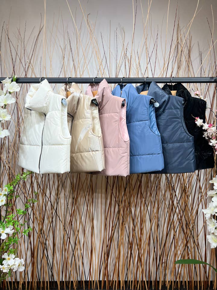 L'Emotion - Wholesale Suit Vest - Women's - Zipped High Neck Zipped Sleeveless Vest