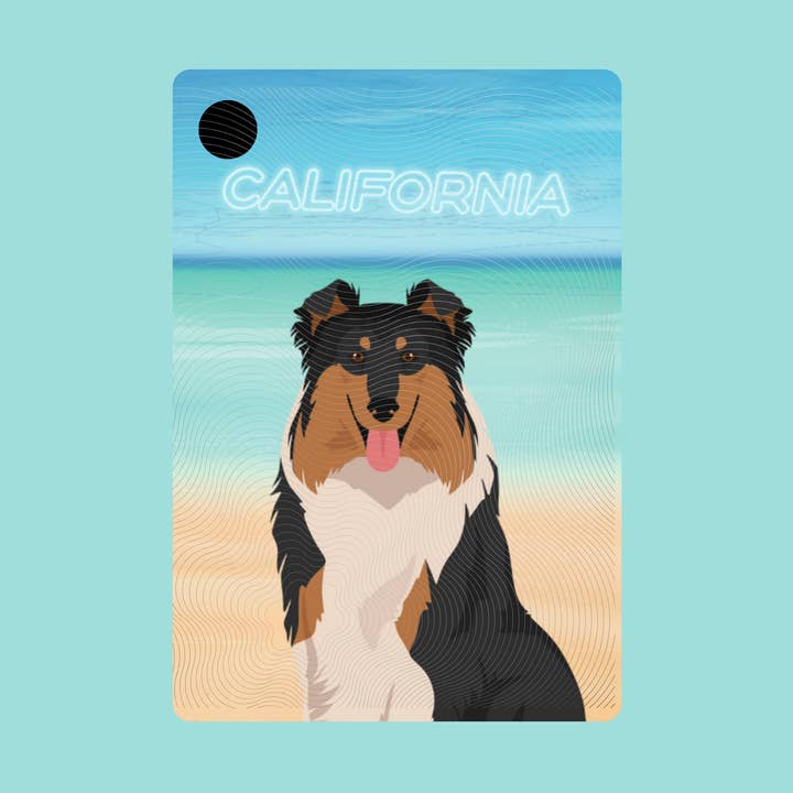 Collie Dog Keychain, custom souvenir for wholesale by Prime Shiba