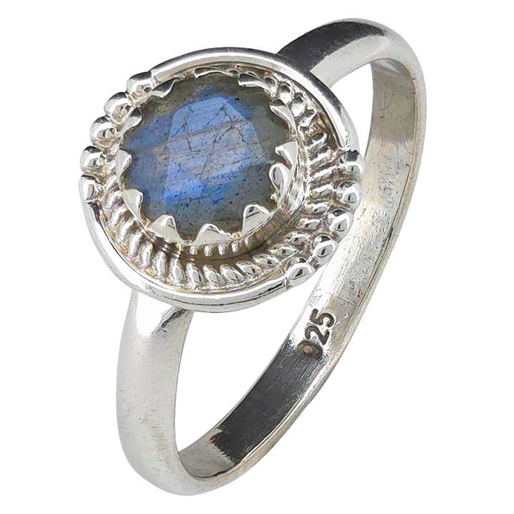 Faceted Labradorite Sterling Silver Ring for wholesale by Amberman