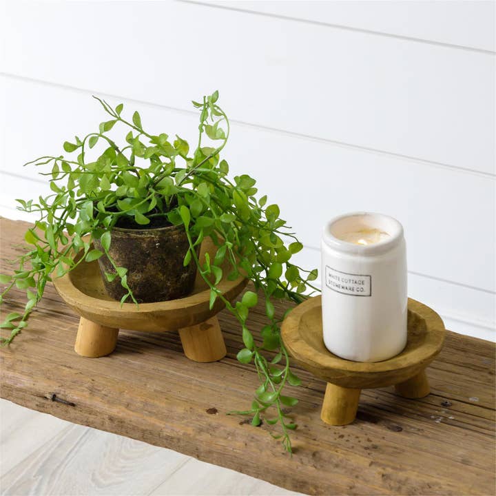 Audrey's Home & Gift - Wholesale Desk riser - Raw Wood Bowl Risers (Set Of 02)3