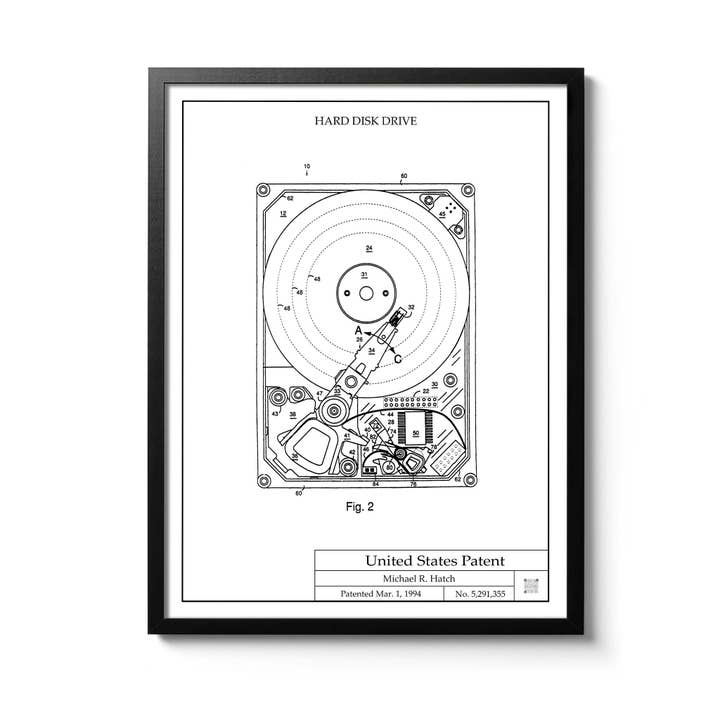 Display Hard Drive Patent for wholesale by Atelier Malhco