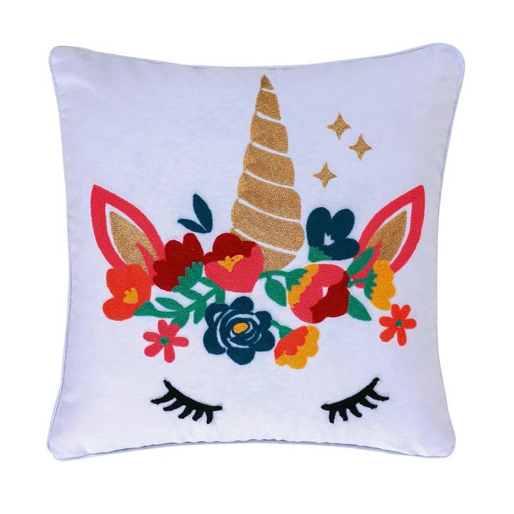 Chantal Unicorn Embroidered Pillow for wholesale by Levtex Home