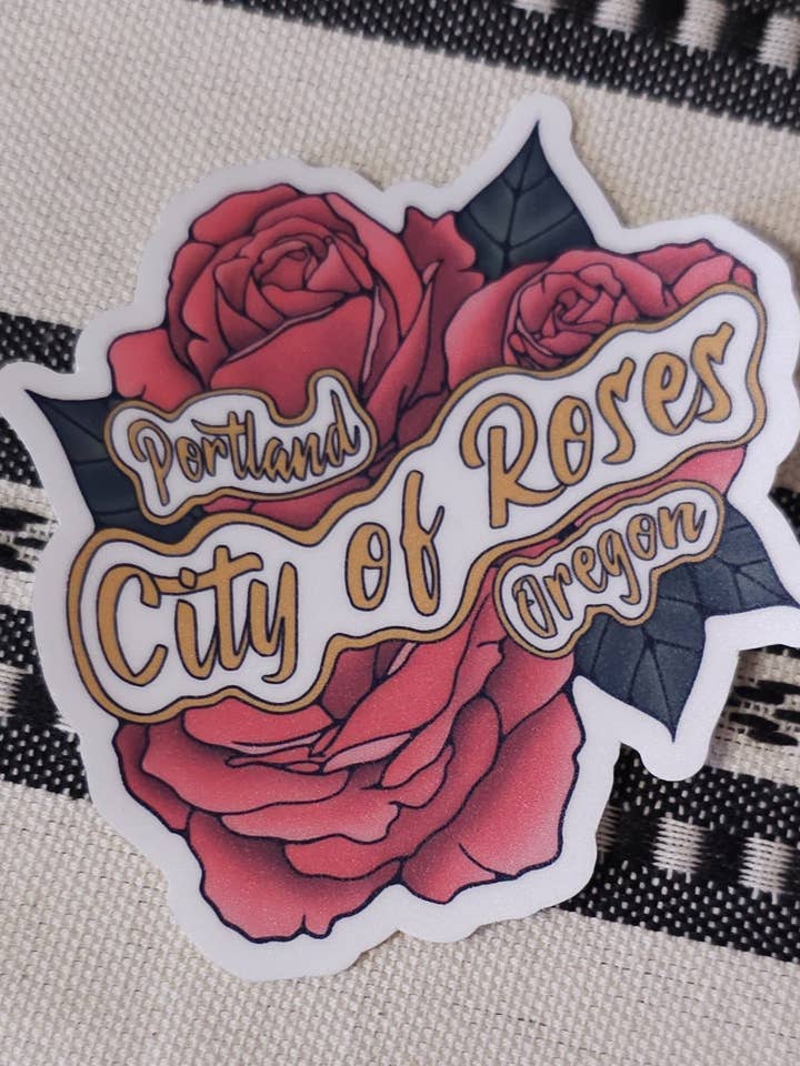 City of Roses Sticker for wholesale by Eliza Illustrated