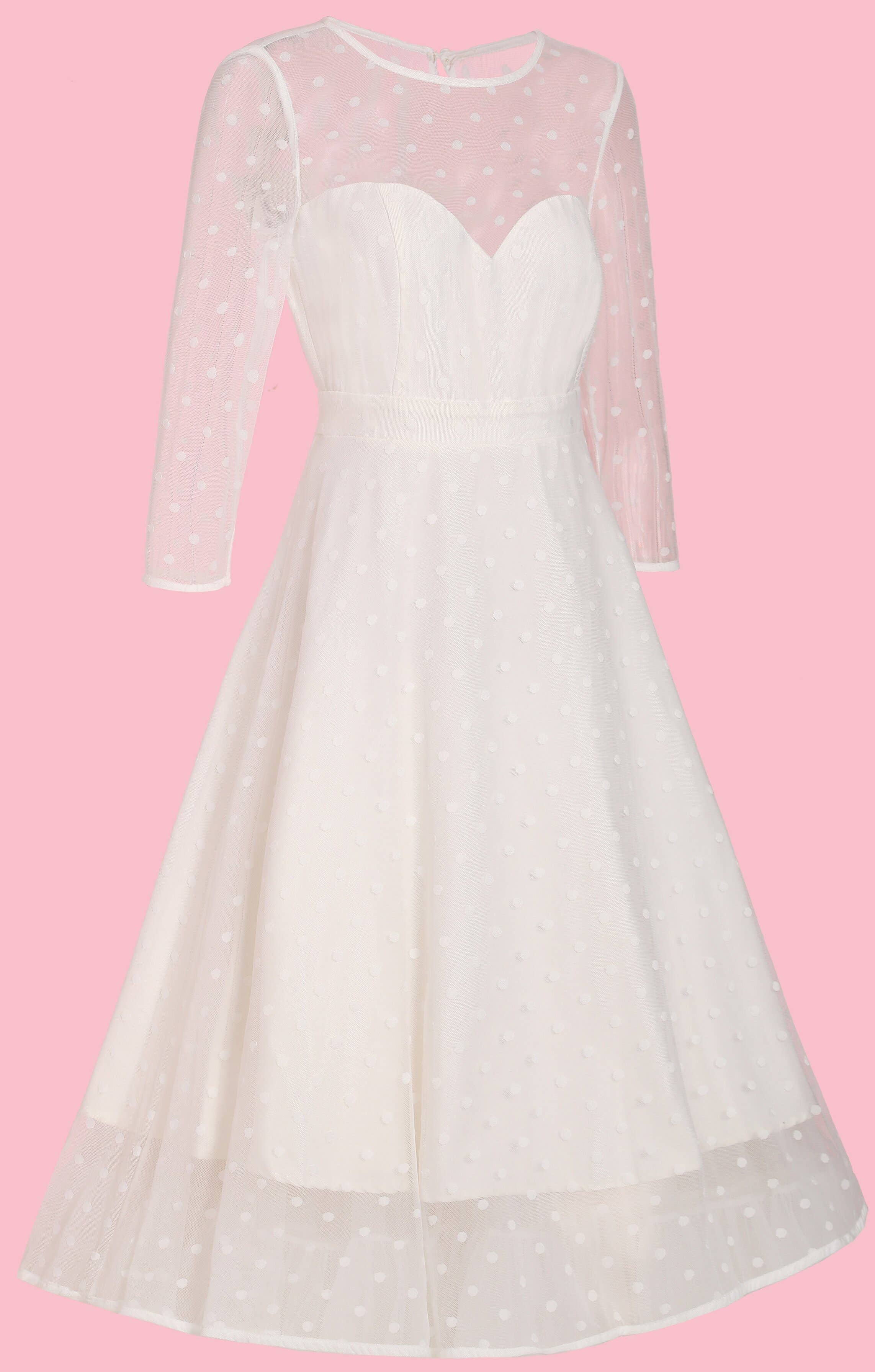 Dolly & Dotty - Vendita all'ingrosso Vestito - Donna - Abito da sposa Madeline in mesh a pois7