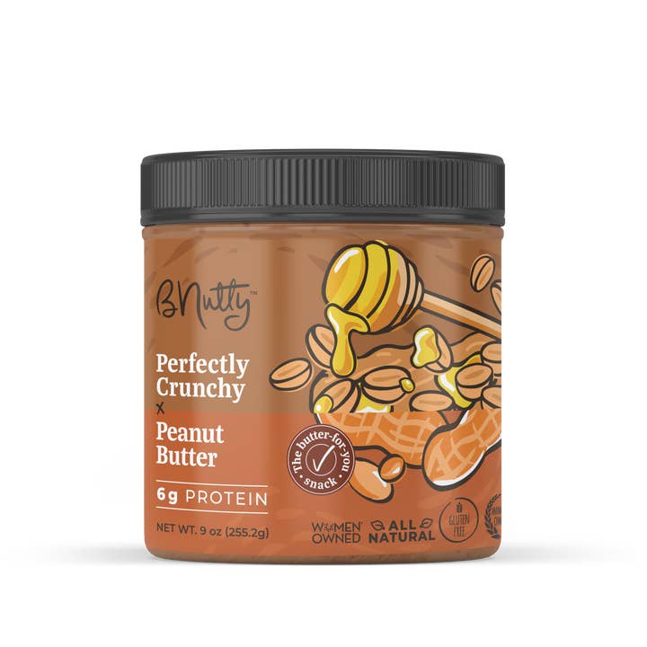 Perfectly Crunchy BNutty Peanut Butter- Case of 6- 9oz for wholesale by BNutty Peanut Butter