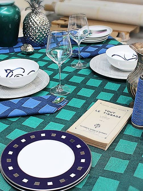 Mantel de cadena negro RAVIOLE - 100% algodón para venta al por mayor de Dresseur de tables