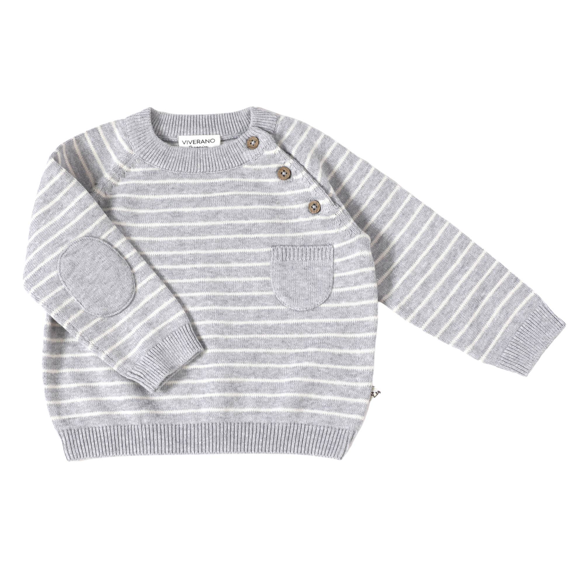 Viverano Organics – Engroshandel Sweater - Baby – Milan Strik Raglan Sideknap Baby Pullover (Økologisk)1