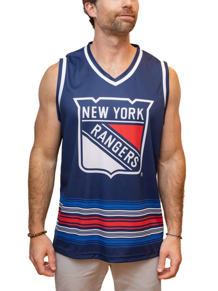 New York Rangers 2024 Alternate Hockey Tank for wholesale by Bench Clearers