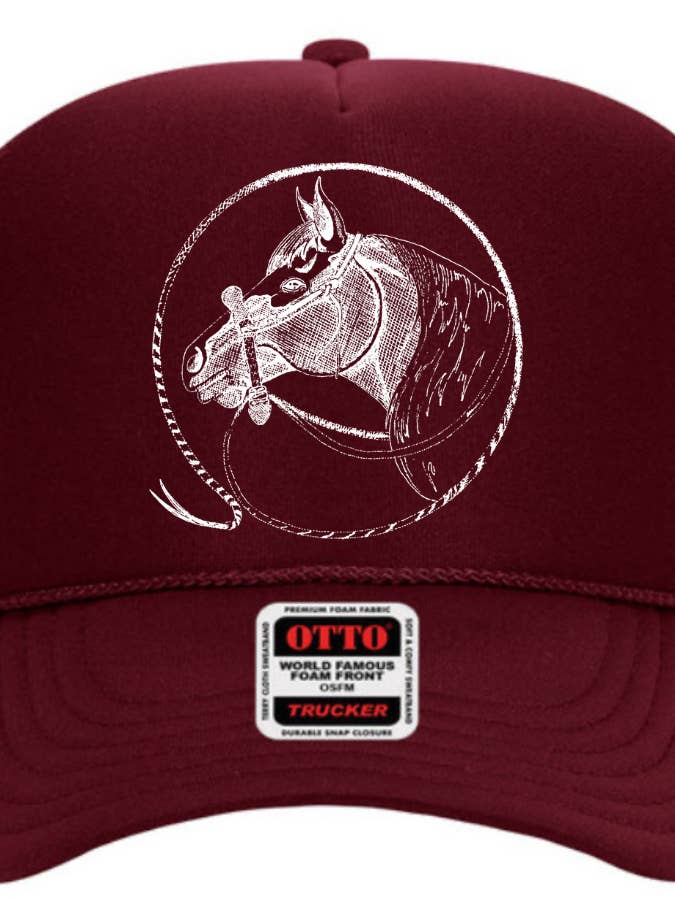 Horse Head Foam Trucker Cowgirl Cowboy Western Rodeo for wholesale by The Rodeo Rose