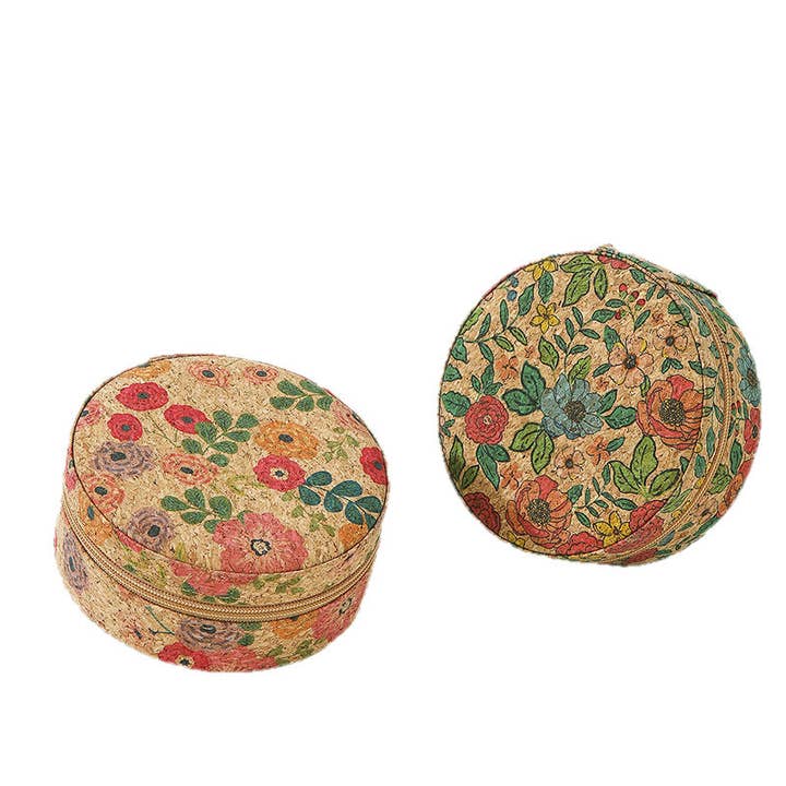 Dipped Shop - Wholesale Jewellery box/organiser - Vintage Floral Cork Large Capacity Jewelry Case DP25F8659