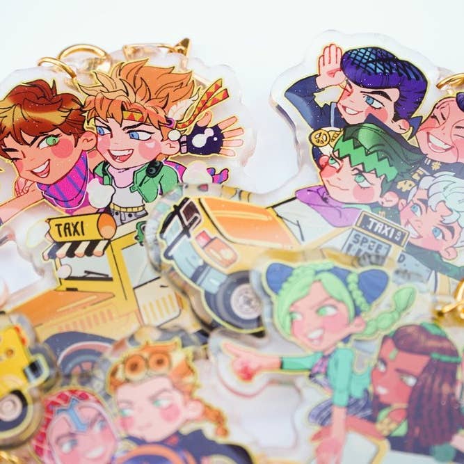KOHI & ANDIE - Wholesale Keychain - Unisex - JOJO'S BIZARRE TAXI! 3" ACRYLIC KEYCHAINS - anime1