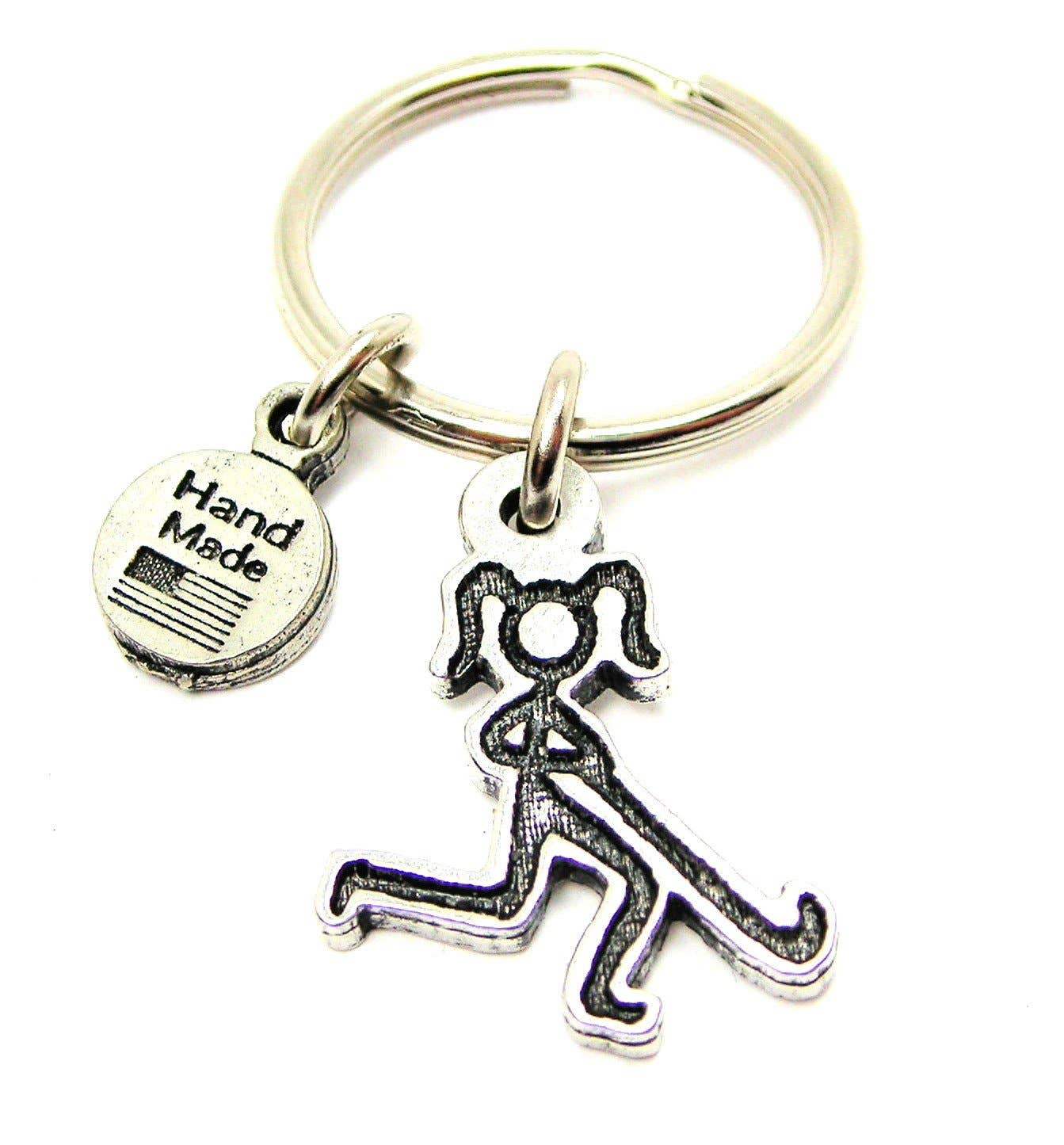 Chubby Chico Charms - Wholesale Keychain - Women's - Field Hockey Stick Girl Key Chain0