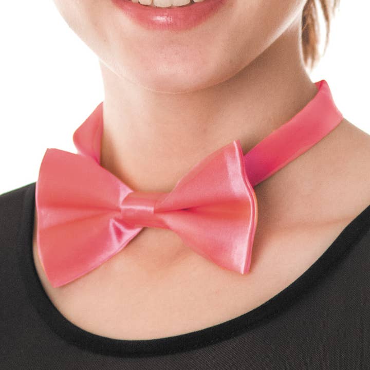 NOEUD PAPILLON ROSE FLUO pour la vente par Party Pro