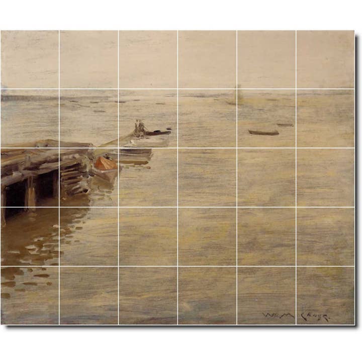 Peinture murale en céramique Waterfront PT01621 pour la vente par Picture-Tiles.com