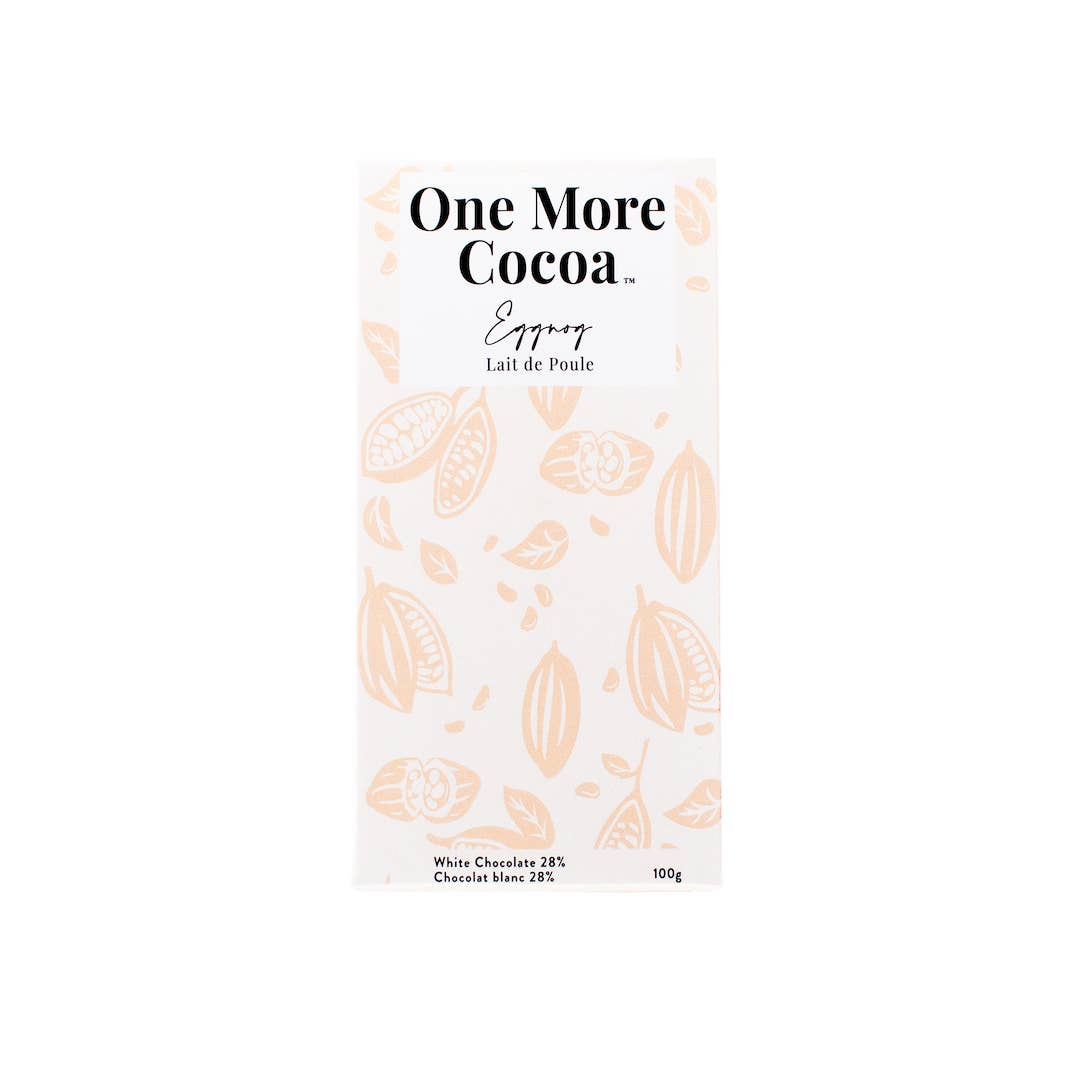 One More Cocoa - Wholesale Chocolate bar - Eggnog White Chocolate Bar