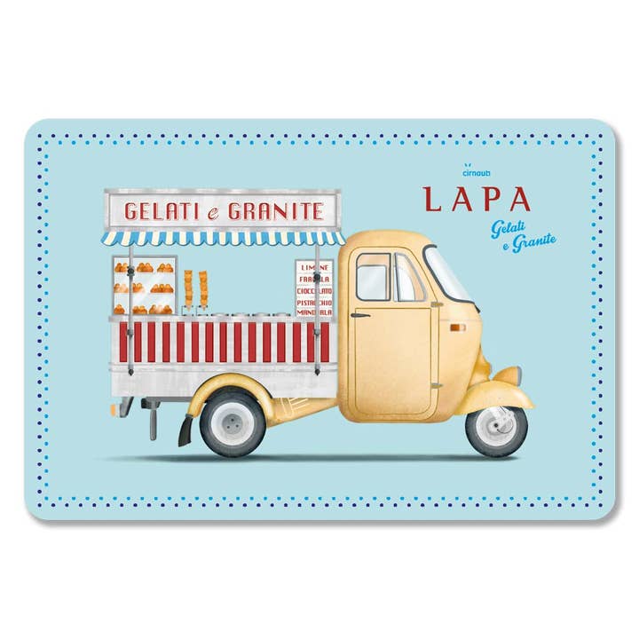 Set de table américain Lapa crème glacée et granité pour la vente par Cirnauti