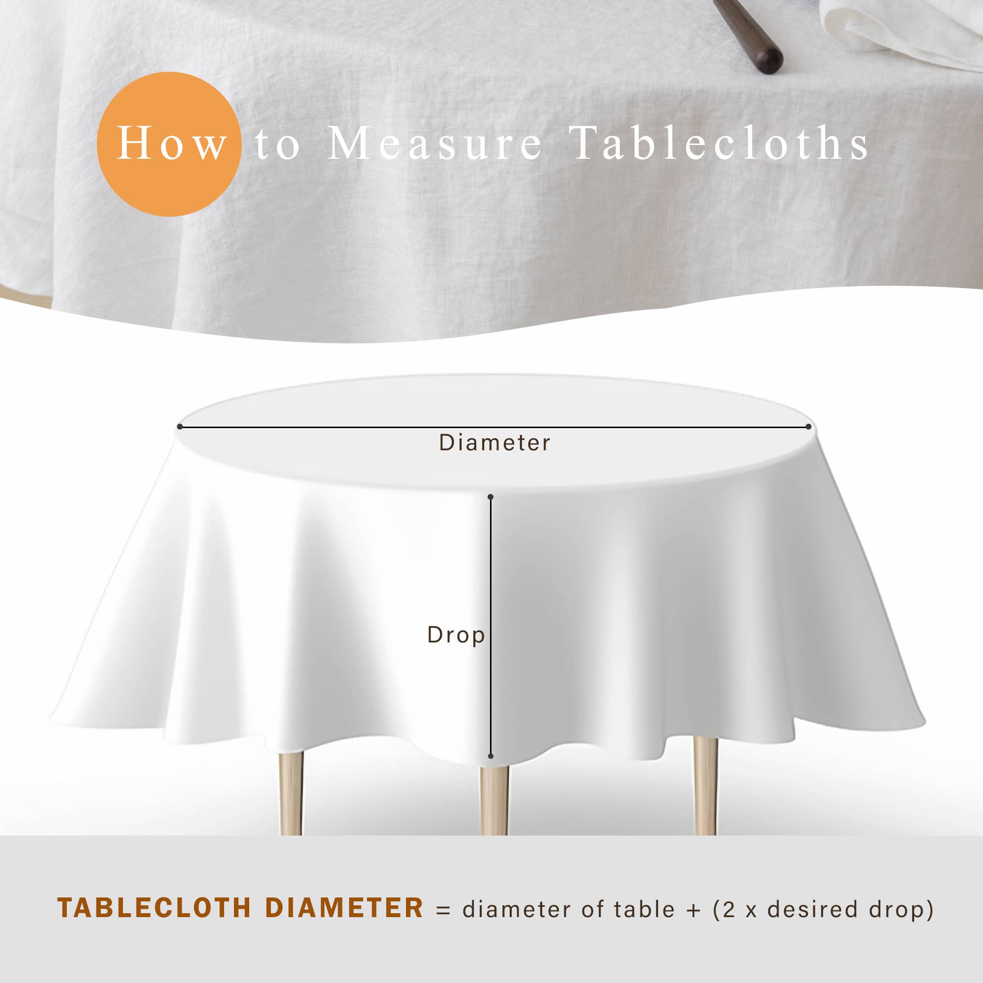 Triton Linen - Wholesale Tablecloth - 100% European Flax Round Linen Tablecloth 65'' DIA - White5