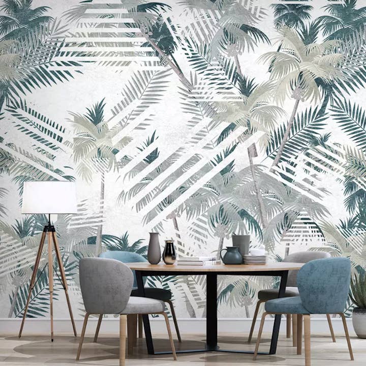 GK Home Decor - Wholesale Wallpaper - Banana Leaf Tropical Palm Leaves Exotic Removable Wallpaper1