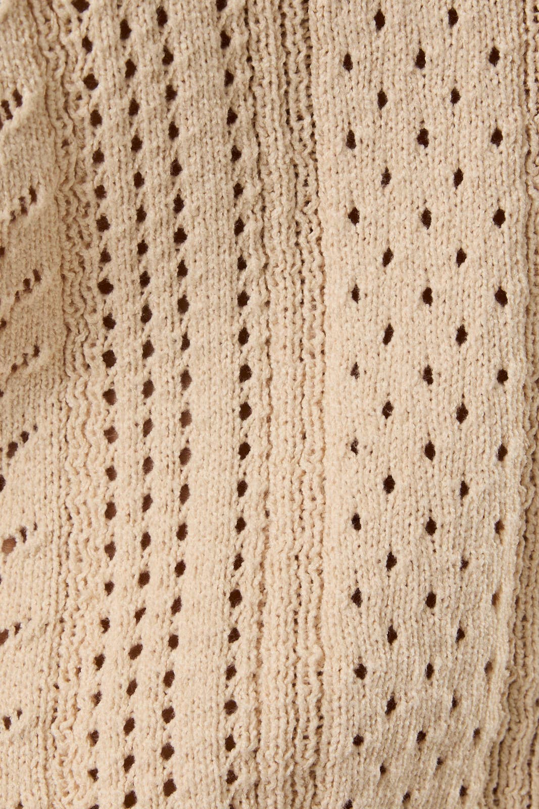 Beige POLO COLLARED OPEN KNIT LONG SLEEVE SWEATER TOP for wholesale on Faire6