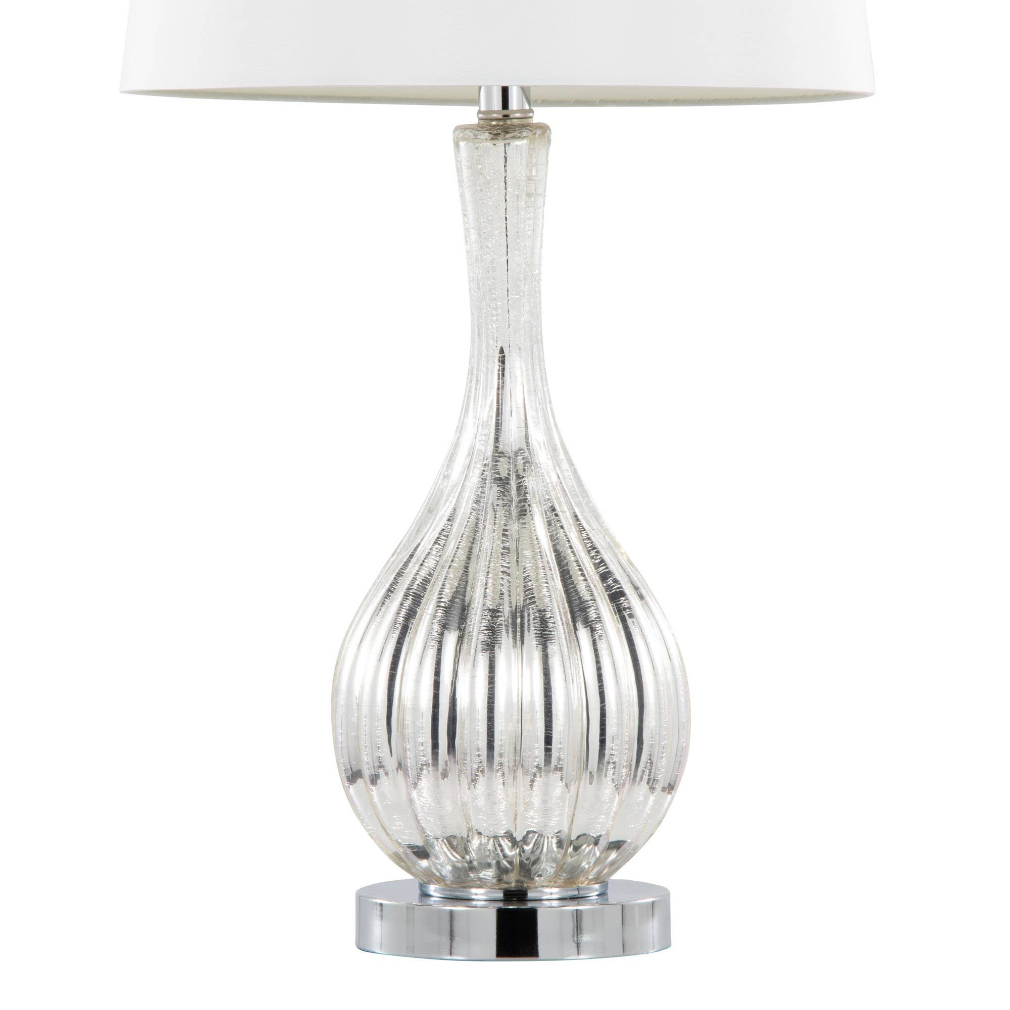 Jenny 27" Table Lamp - Set of 2 in Silver Crackle Glass for wholesale on Faire2