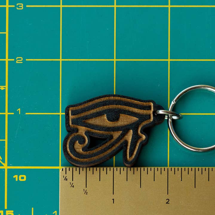 Most Amazing - Wholesale Keychain - Unisex - Eye of Horus Wooden Keychain - Zipper Pull