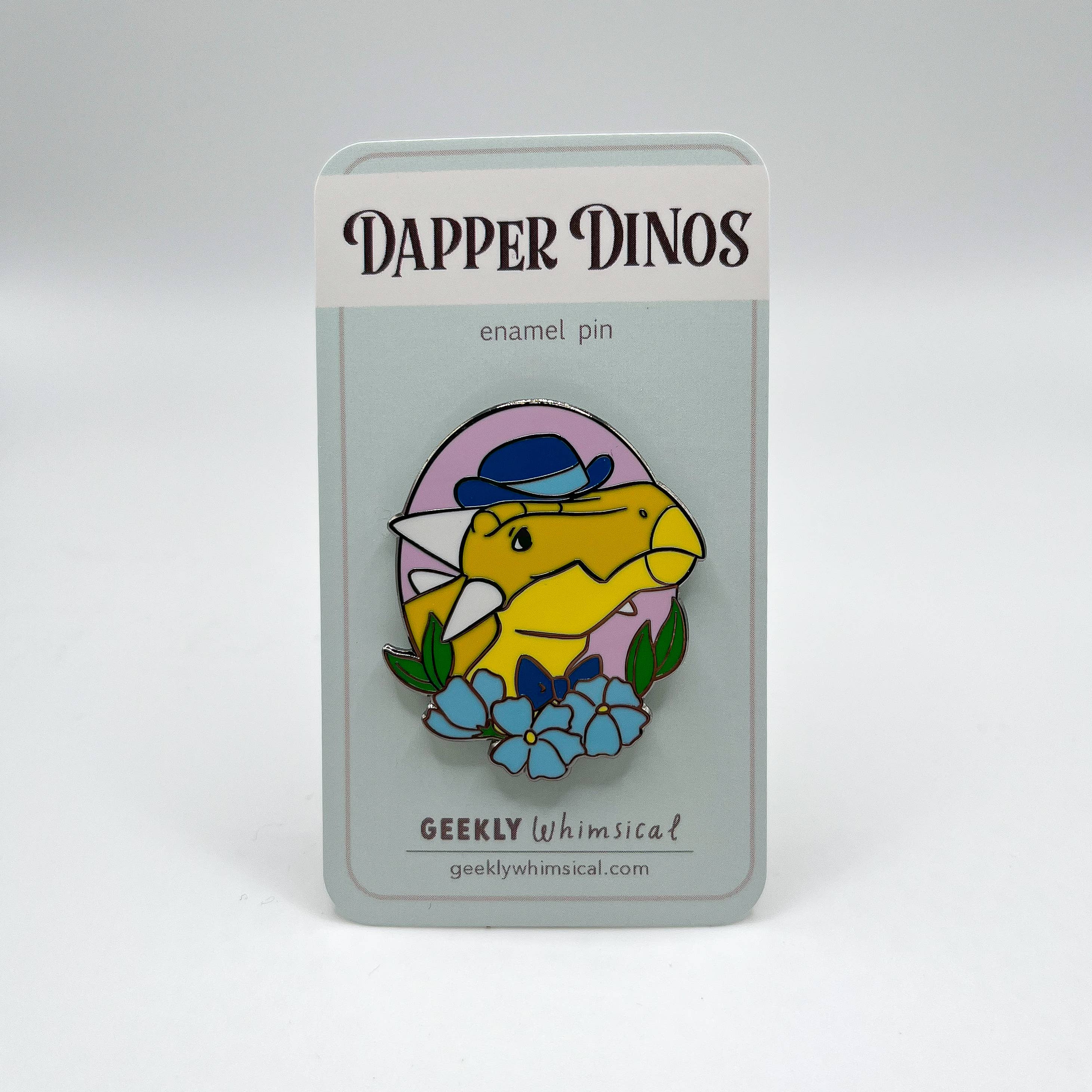 Geekly Whimsical - Wholesale Lapel Pin/Button - Dapper Dinos - Arthur Ankylosaurus Enamel Pin1