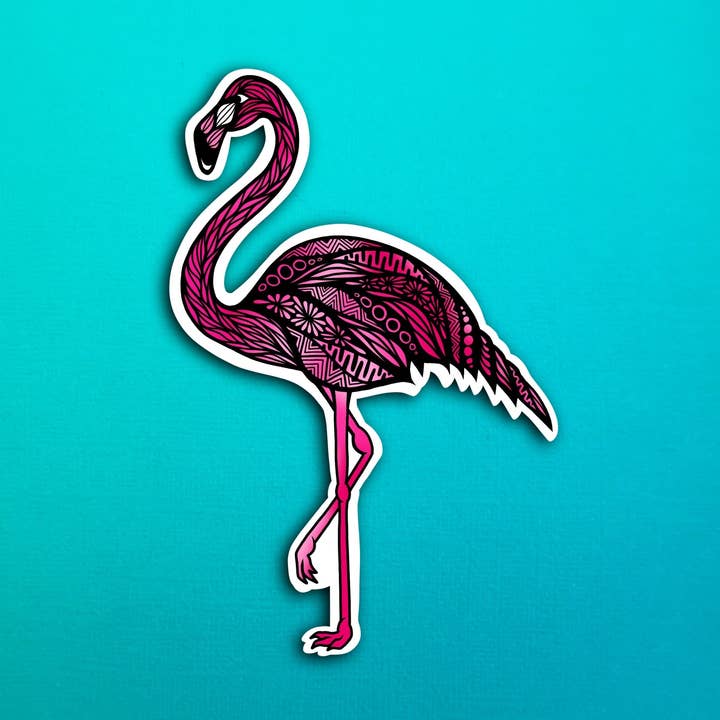 Flamingo Sticker for wholesale by Zenspire Designs