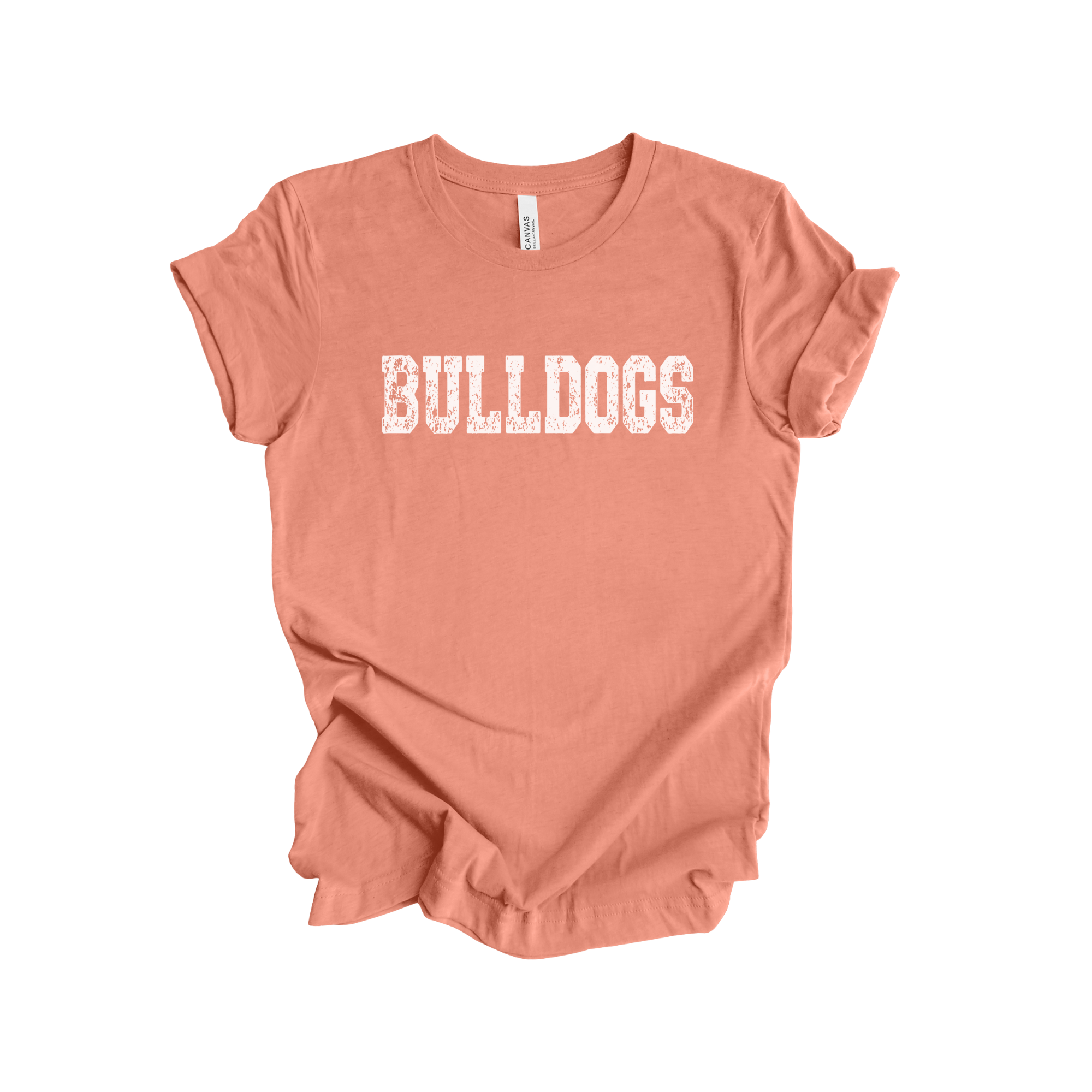 Fan Gear Central - Wholesale Screen Printed T-Shirt - Women's - Bulldogs School Mascot Graphic T-Shirt4