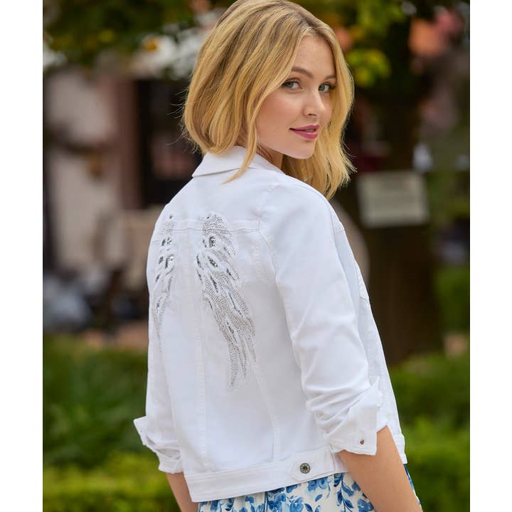Wonders Embellished Wings Stretch Canvas Jacket for wholesale by Joe Browns