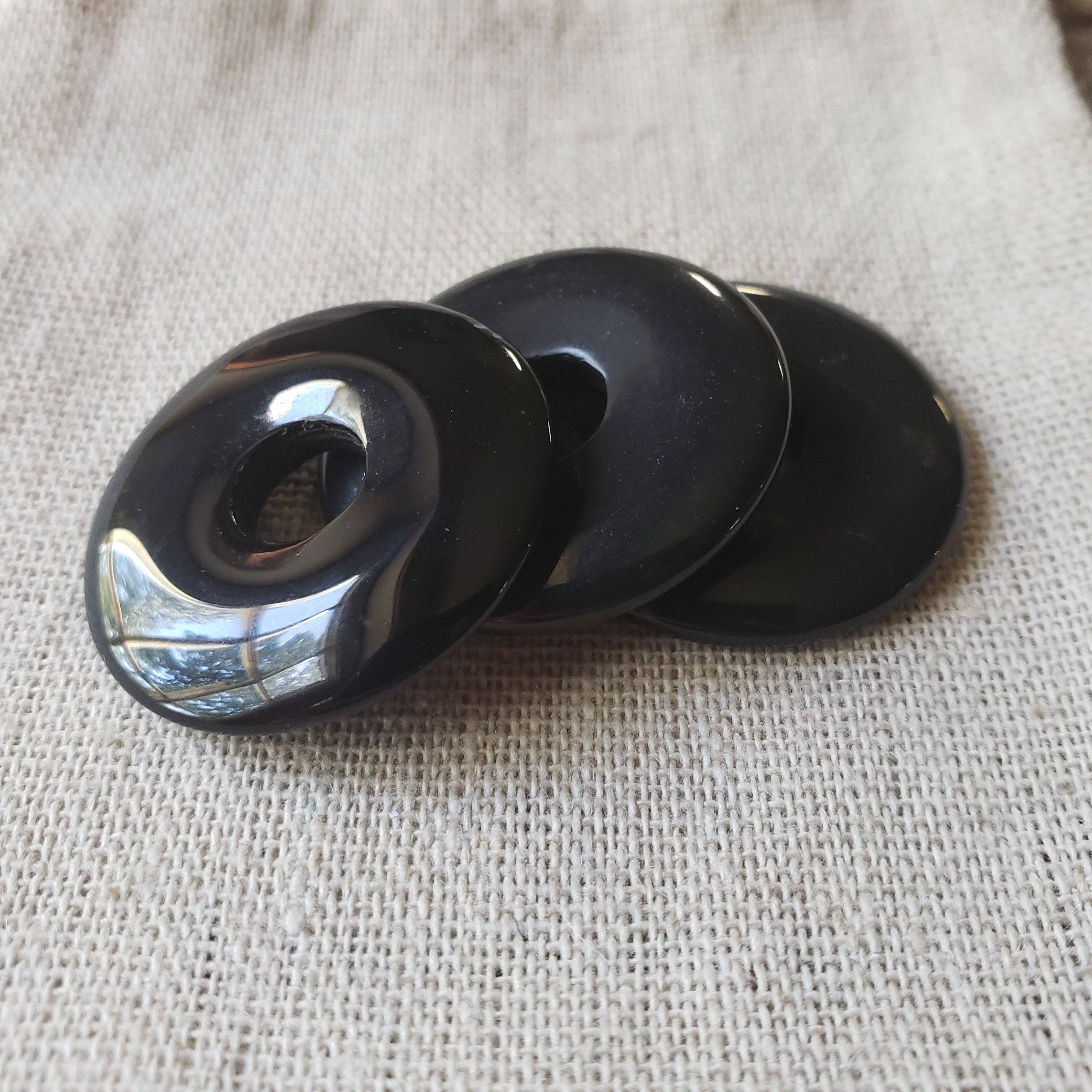 Silver Insanity - Wholesale Spiritual Stone/Crystal - 30mm Gemstone Donut1