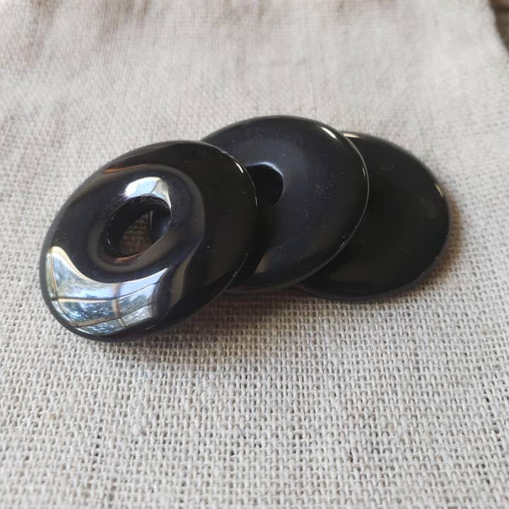 Silver Insanity - Wholesale Spiritual Stone/Crystal - 30mm Gemstone Donut1