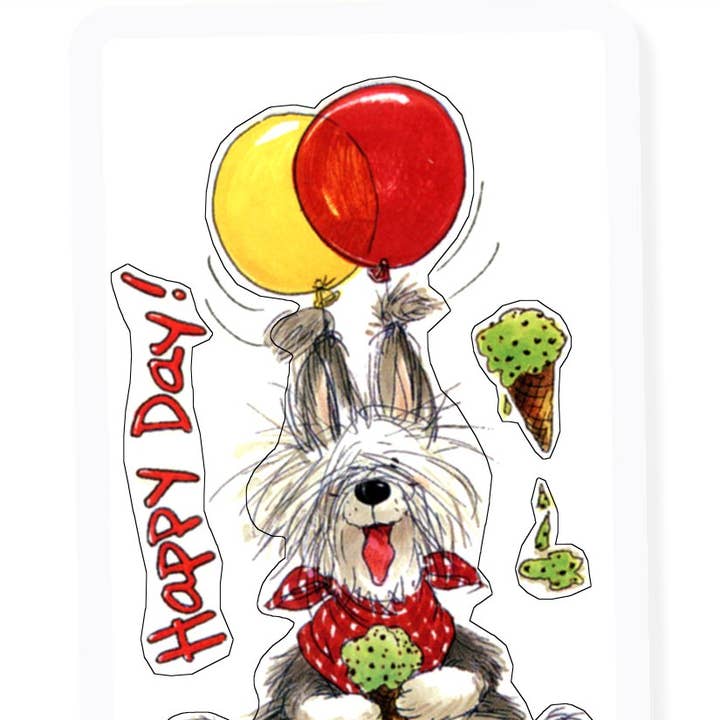 ¡Feliz día! Pegatinas (paquete de 4) para venta al por mayor de Suzy's Zoo Store