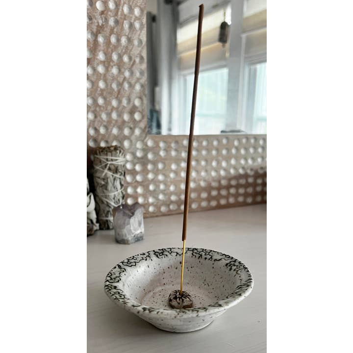 Gina DeSantis Ceramics - Wholesale Incense Holder - Handmade Ceramic Incense Burner in Mist1