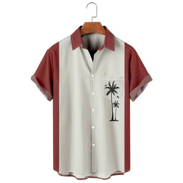 Palm Vintage Bowling Shirt voor wholesale door Royaura