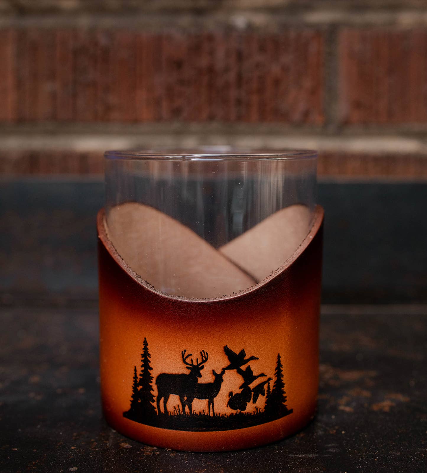 Lindy Leather – Copo de coquetel/álcool por atacado – Pele Rocks Vidro - Barware Leve Mancha Artesanal18