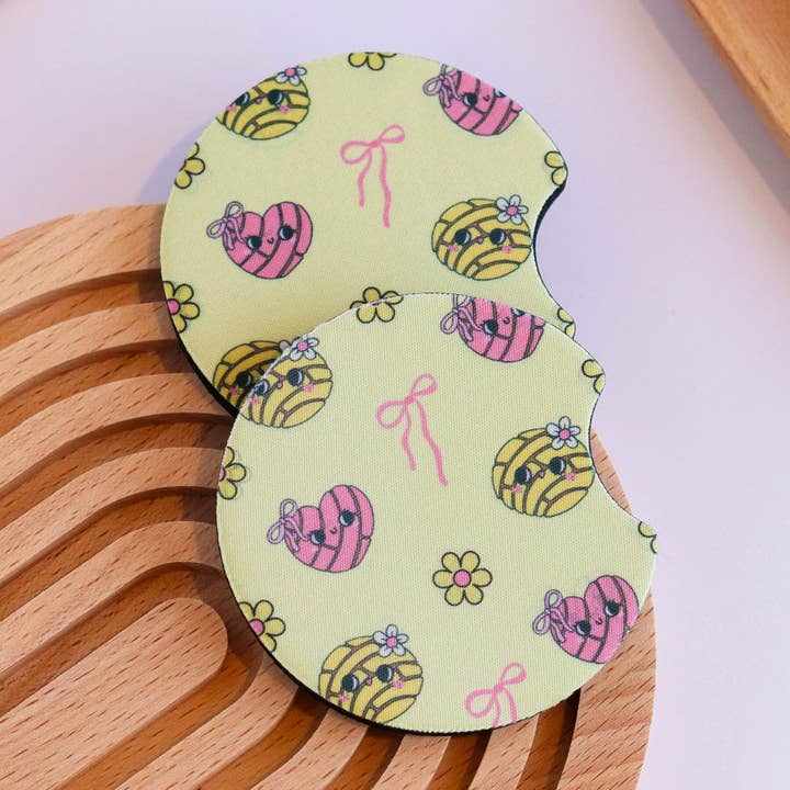 Posavasos para coche Conchas y Lazos (Juego de 2) para venta al por mayor de Peach Dust Collective