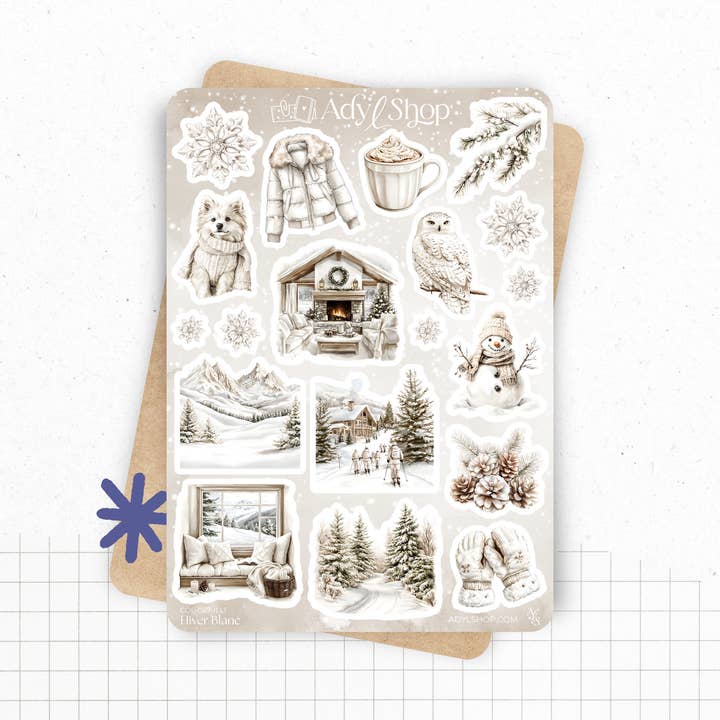 Planches de stickers "Hiver Blanc" pour la vente par AdyLShop