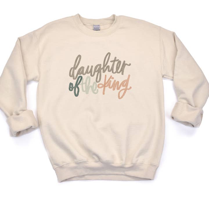 dochter van de koning Christian Gildan Unisex Crewneck voor wholesale door 417 Designs LLC