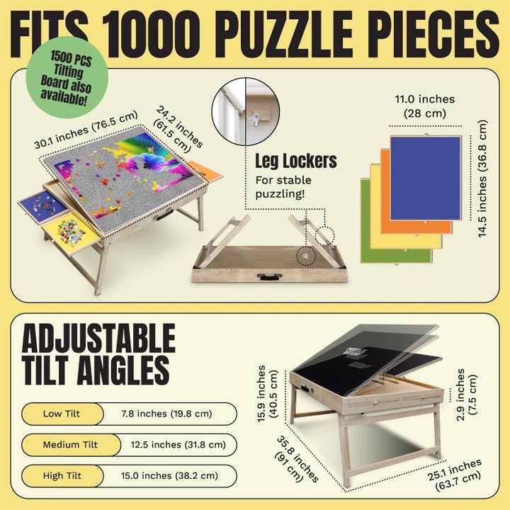 Puzzle Ready - Wholesale Puzzle - Adult - Foldable Puzzle Table with Legs