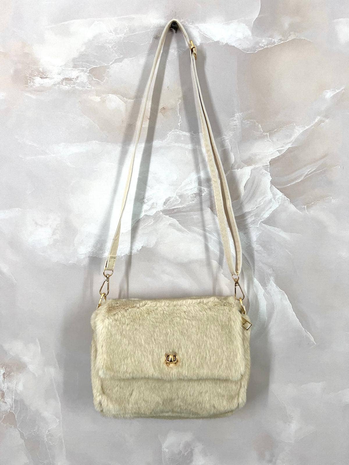 LINETA - Wholesale Crossbody Bag - Women's - SAC-3 Synthetic Fur Shoulder Bag0