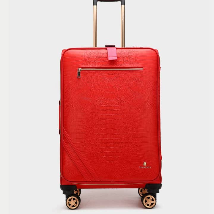 Tote&Carry - Wholesale Luggage - Apollo 2 Suitcase 2 Piece Set in Red2