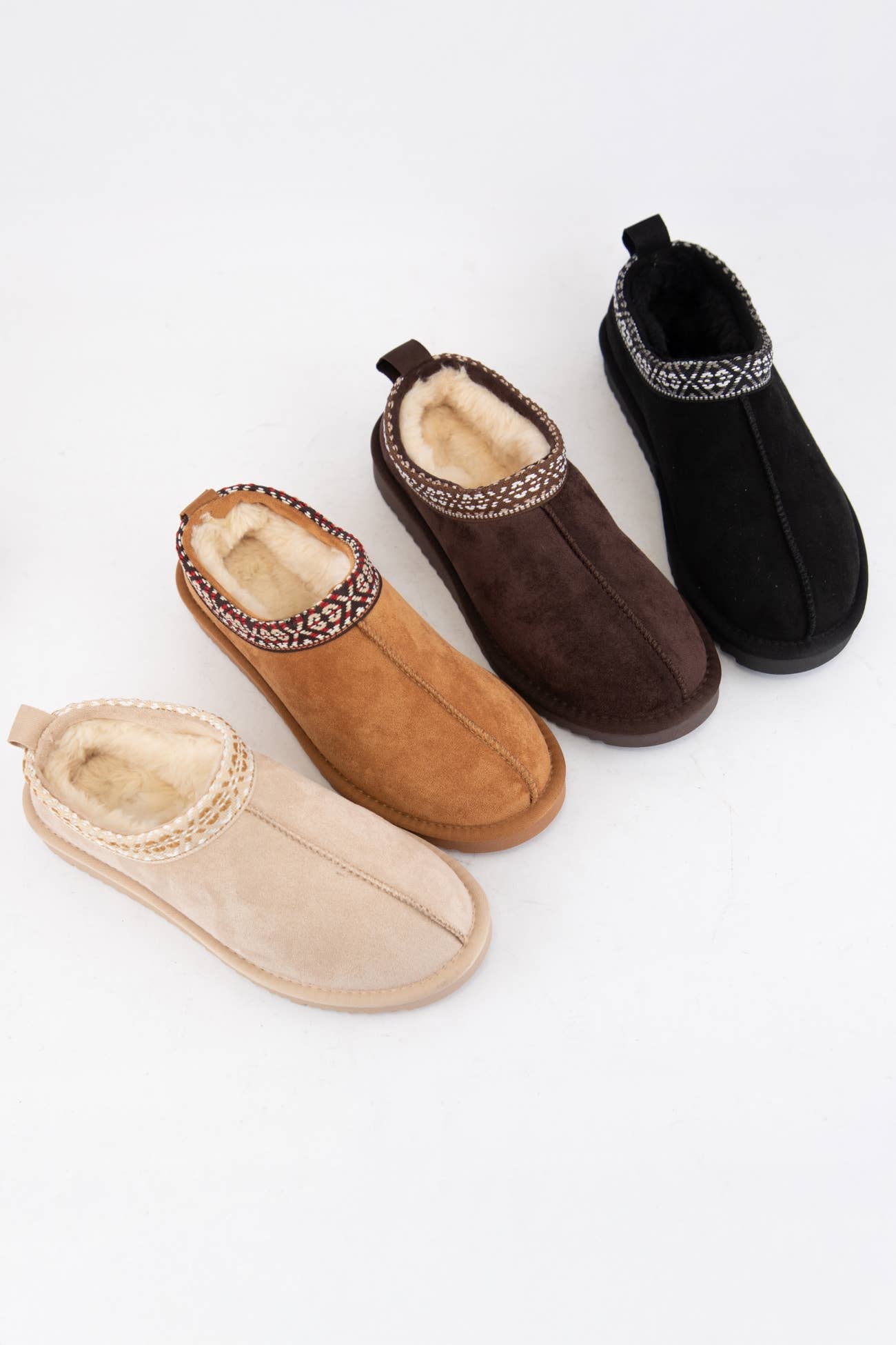 CCOCCI - Wholesale Booties - Women's - SIMMON COZY COMFORT ARTISAN SHERPA SLIP-ON BOOTIES2