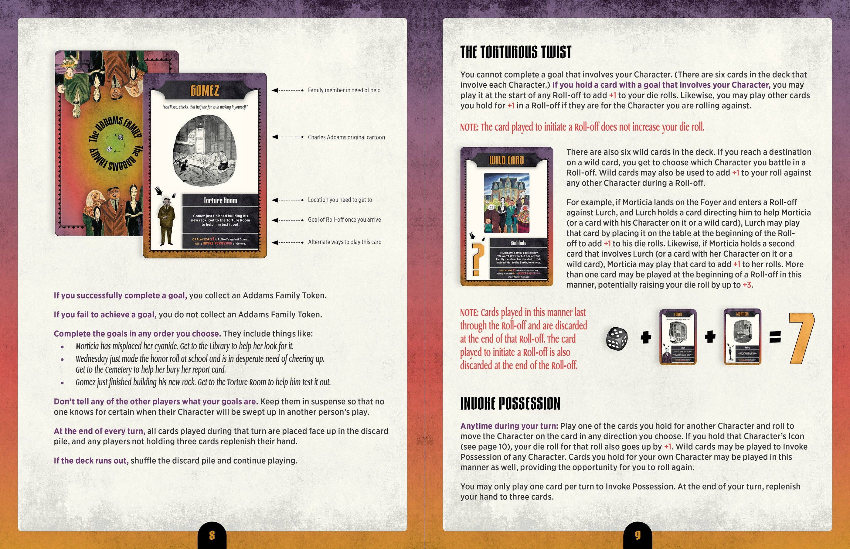 Pomegranate – wholesale Board game – The Addams Family: A Delightfully Frightful Creepy Board Game5