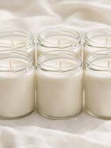 8 oz. Mason Jar Candles with Black Lid- 6 pack no Label for wholesale by Moose Meadows Farm co