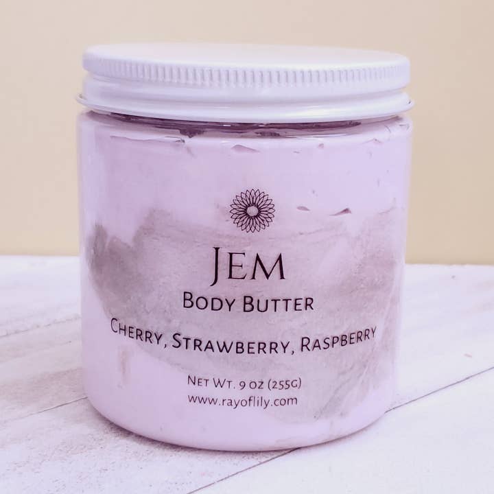 Jem Rock Candy Scented Body Butter for wholesale by Ray of Lily Bath Works LLC